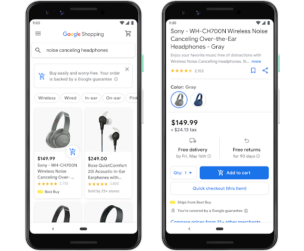 Google Shopping op mobiel